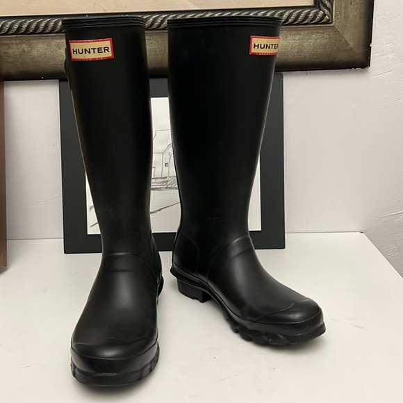 Hunter Original Kids' Classic Rain Boot Black Mate Little Kid/Big Kid) S… - Picture 2 of 16